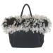 Black Boa Tote Diaperbag Diaper Bag Pet Carrier