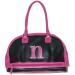 Black Pink Initial N Monogram Bowler Doctor Bag Purse
